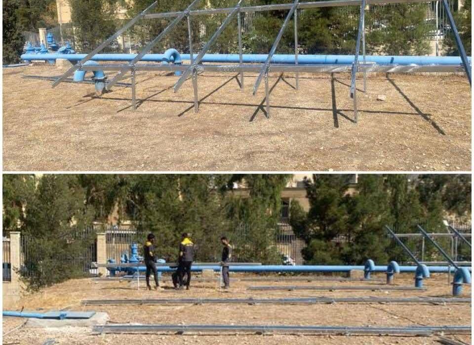 آغاز عملیات احداث نیروگاه خورشیدی در ساختمان مرکزی شرکت آب و فاضلاب شیراز