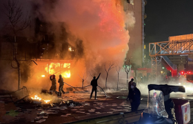 نابودی اموال عمومی مرودشت توسط اغتشاشگران 