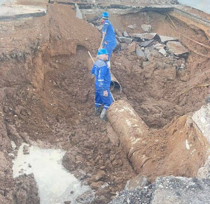 خط انتقال آب مخزن دوکوهک تعمیر شد